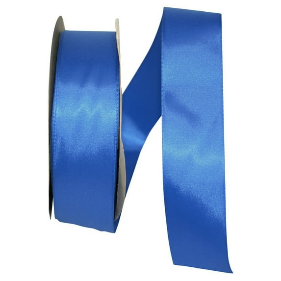 JAM Paper Satin Double Face Royal Blue Polyester Ribbon, 1800" x 1.5"