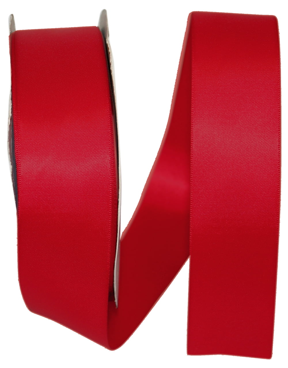 JAM Paper Satin Double Face Scarlet Polyester Ribbon, 1800" x 1.5"