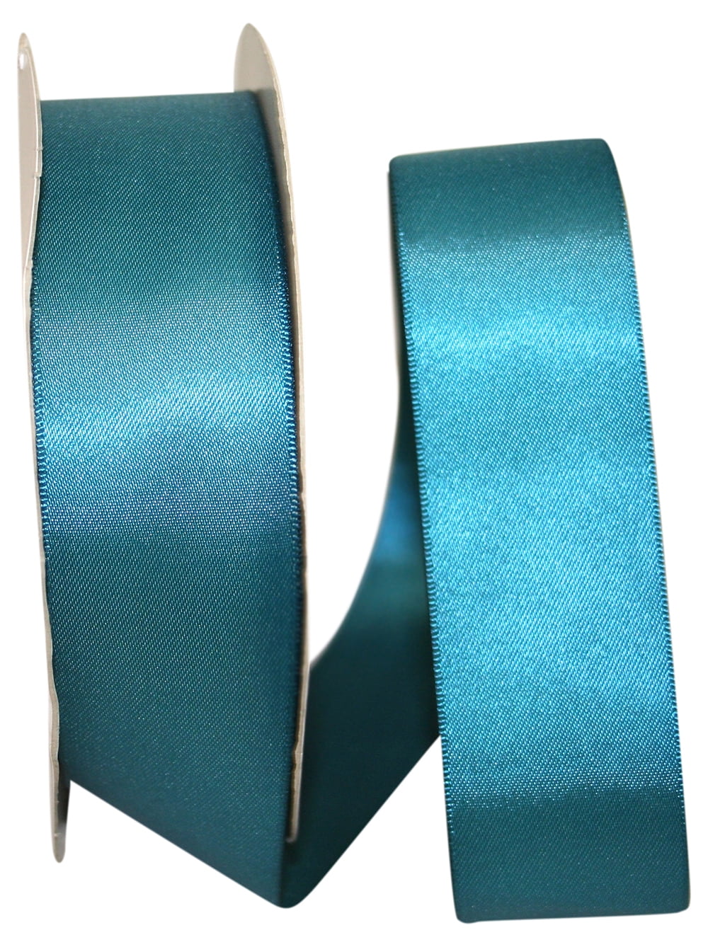 JAM Paper Satin Double Face Teal Polyester Ribbon, 1800" x 1.5"