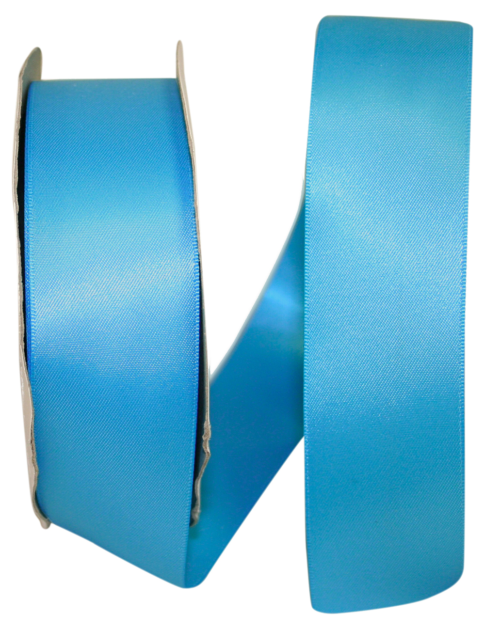 JAM Paper Satin Double Face Turquoise Polyester Ribbon, 1800" x 1.5"