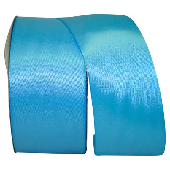 JAM Paper Satin Double Face Turquoise Polyester Ribbon, 1800" x 2.5"