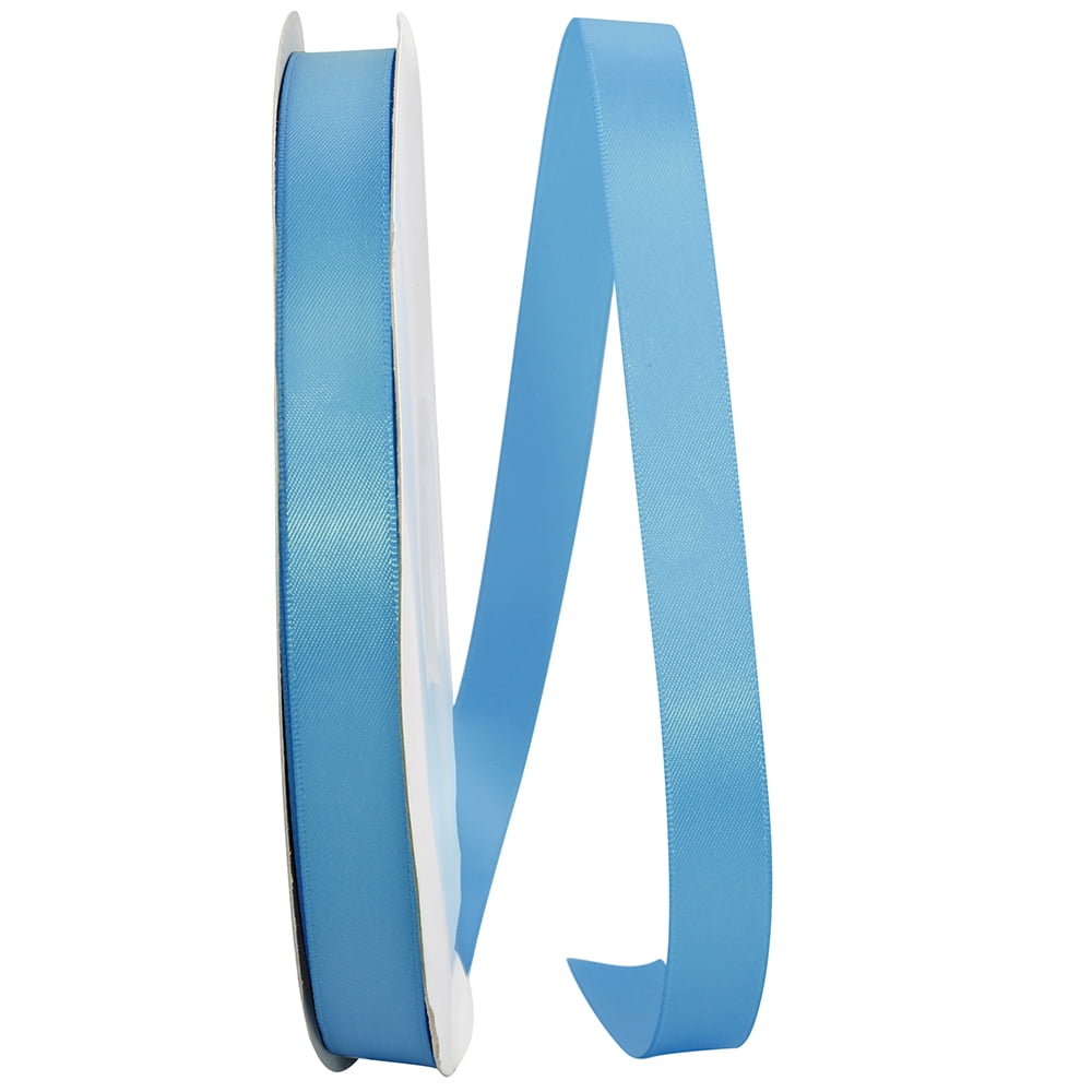 JAM Paper Satin Double Face Turquoise Polyester Ribbon, 3600" x 0.62"