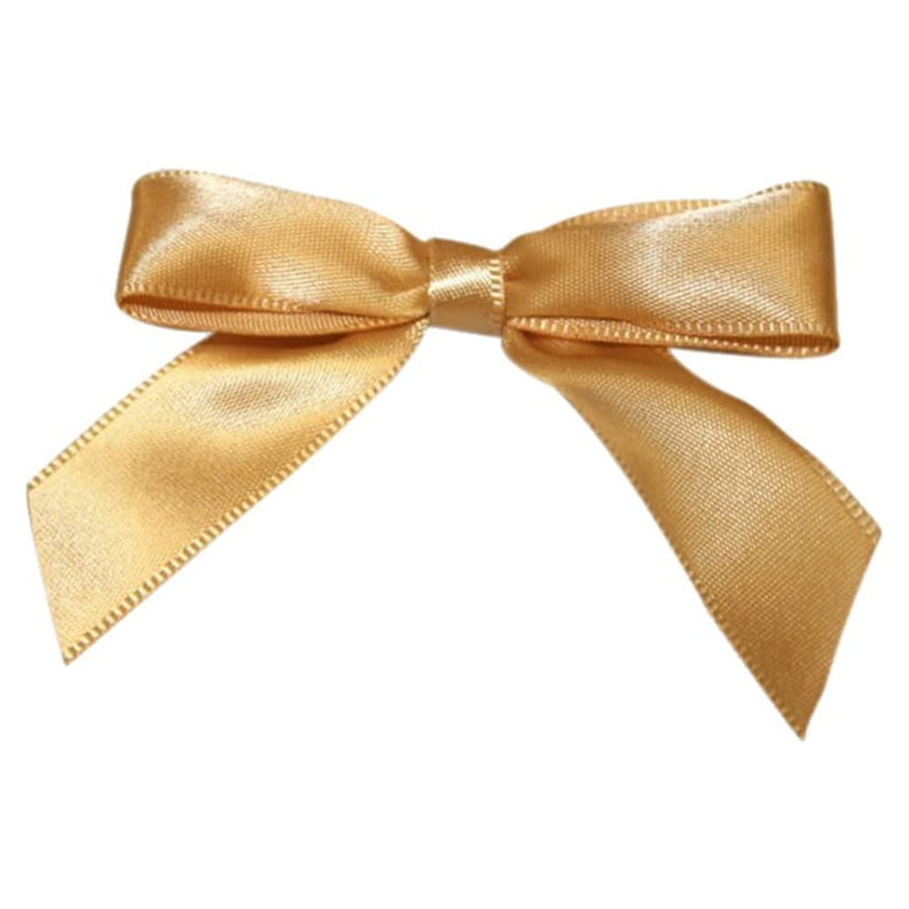 JAM Paper Satin Twist Tie Bows, Old Gold, 5/8 in, 100/Pack - Walmart.com