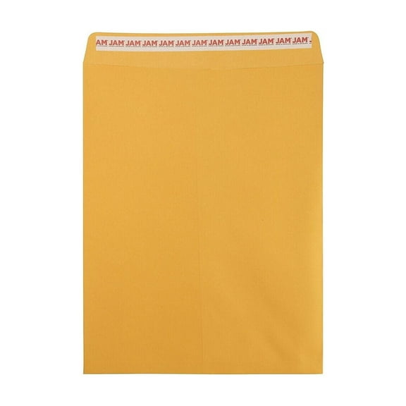 JAM Paper Self Seal Catalog Envelope 12" x 15 1/2" Brown Kraft 50/Pack (13034236I)