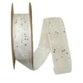 thumbnail image 1 of JAM Paper Sheer Glitter Ribbon, 5/8 In x 25 Yards, 2/Pack, White/Silver, 1 of 1