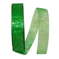thumbnail image 1 of JAM Paper Sheer Glitter Ribbon, 5/8 Inches x 25 Yards, Emerald, Sold Individually, 1 of 1