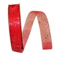 thumbnail image 1 of JAM Paper Sheer Glitter Ribbon, 5/8 Inches x 25 Yards, Watermelon, Sold Individually, 1 of 1