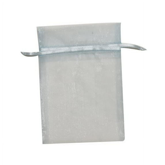 JAM Paper Sheer String Tie Gift Bags, Baby Blue, 4 x 5.5, 12/Pack