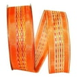 thumbnail image 1 of JAM Paper Sheer Stripe Ribbon, 1.5 In x 50 Yards, 2/Pack, Orange, 1 of 1