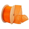 thumbnail image 1 of JAM Paper Sheer Wired Ribbon, 2 1/2 Inches x 50 Yards, Orange, 1/Pack, 1 of 1
