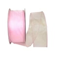 thumbnail image 1 of JAM Paper Sheer Wired Ribbon, 2.5 In x 50 Yards, 2/Pack, Pink, 1 of 1