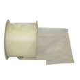 thumbnail image 1 of JAM Paper Sheer Wired Ribbon, 4 Inches x 30 Yards, Ivory, 1/Pack, 1 of 1