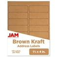 thumbnail image 1 of JAM Paper Shipping Address Labels, Rectangular, 1 1/3 x 4, Brown Kraft, 126 per Pack, 1 of 5