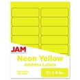 thumbnail image 1 of JAM Paper Shipping Address Labels, Rectangular, 1 1/3 x 4, Neon Yellow, 126 per Pack, 1 of 5