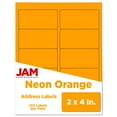 thumbnail image 1 of JAM Paper Shipping Labels, 2 x 4, Neon Fluorescent Orange, 120 per Pack, 1 of 5