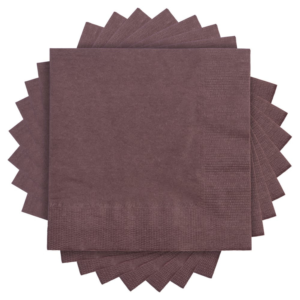 JAM Paper Small Beverage Napkins, 5 x 5, Burgundy Red, 50/Pack