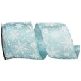 thumbnail image 1 of JAM Paper Snowflake Christmas Ribbon, Aqua Blue & White, 2.5in x 10yd, 1/Pack, 1 of 1