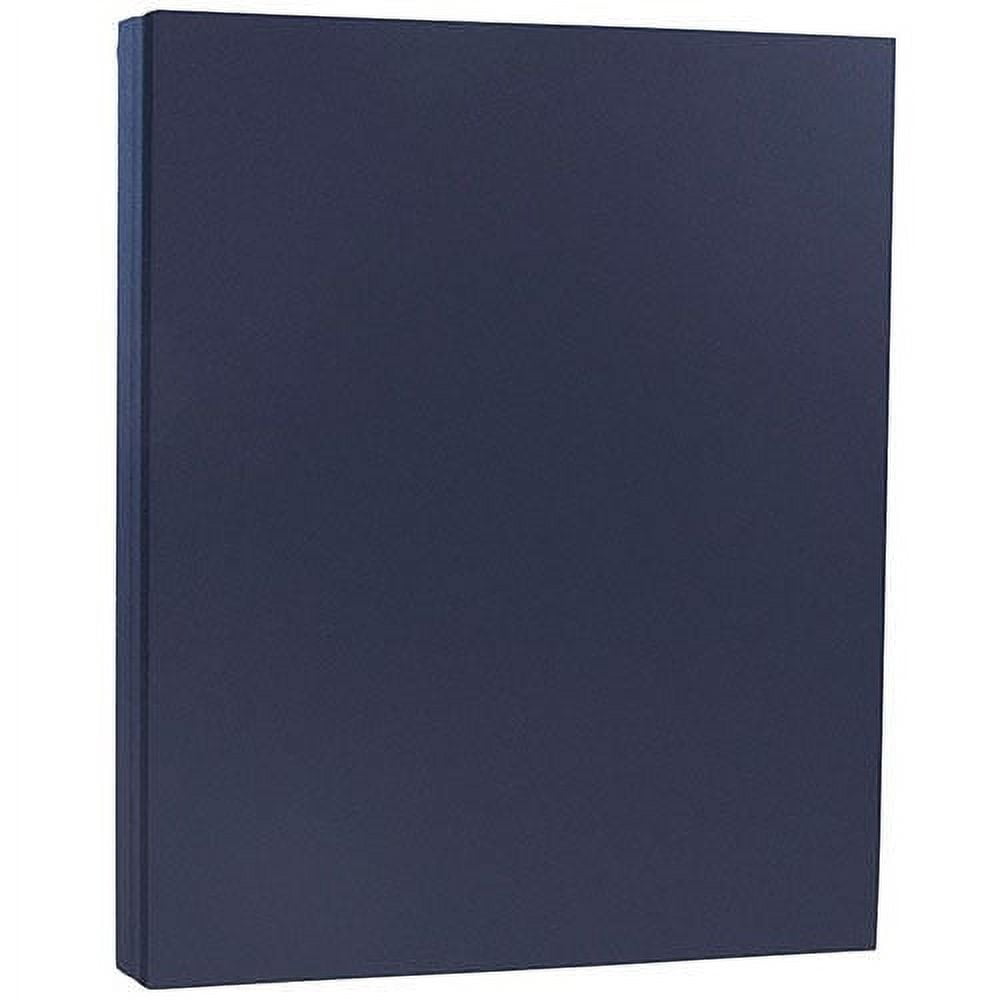 JAM Paper Solid Colors, 8 1/2 x 11, Navy Blue, 100lb, 500 Per Pack ...