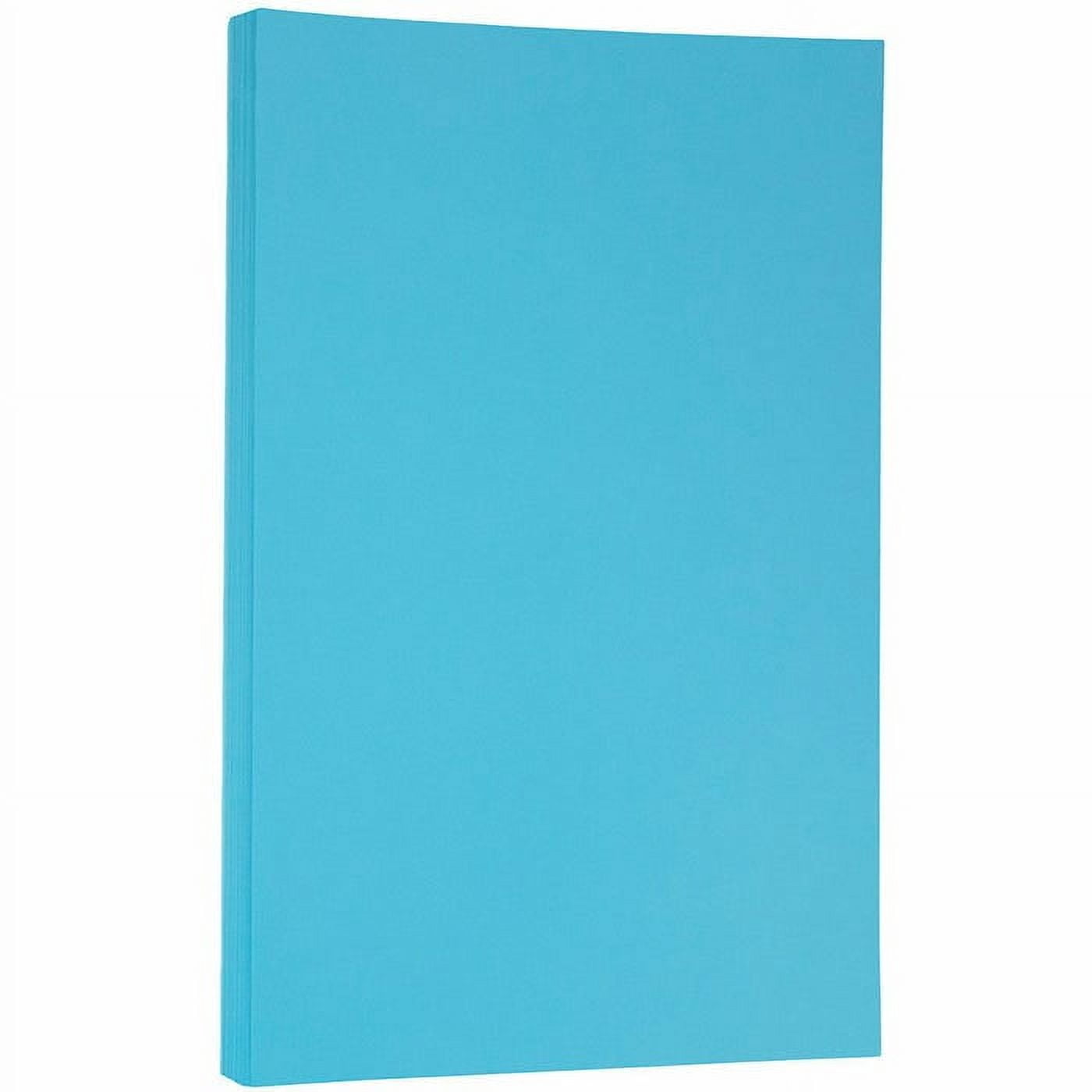 JAM Paper Solid Colors, LEGAL, 8 1/2 x 14, Bright Blue, 24lb, 200 per Pack
