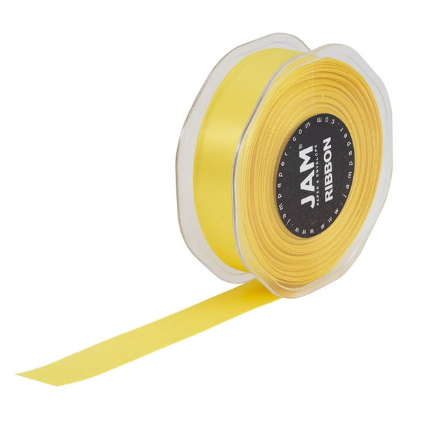 GTYBOVA Yellow Wired Satin Ribbon - 2.5 Inch X 25 Yards, Wedding Gift Wrapping, Christmas Tree, Crafts