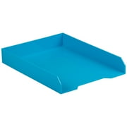 JAM Paper Stackable Paper Trays, Blue, 9.75 x 12.5, 1 per Pack