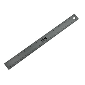 JAM Paper Stainless Steel Ruler, 12 Inches, Metal Ruler with Non-Skid Cork Backing, Grey Metallic, 12 Per Pack
