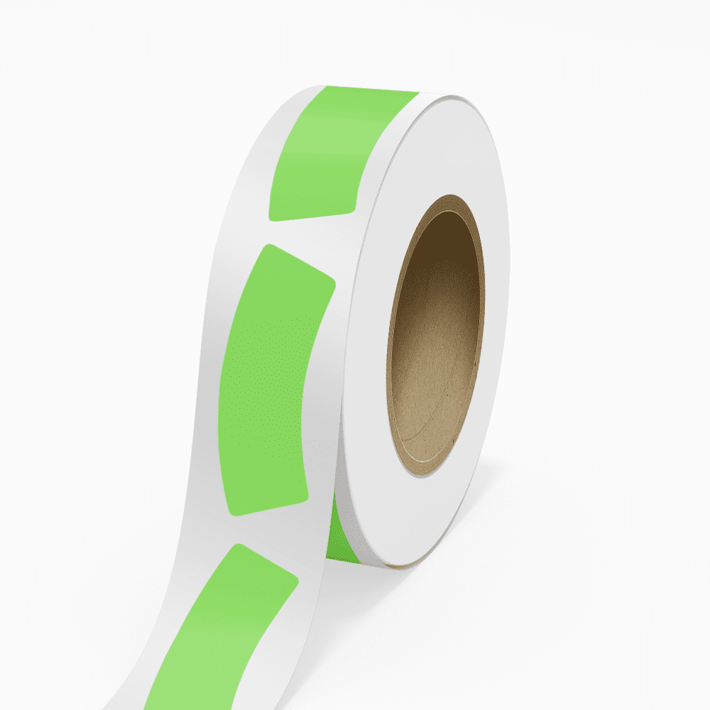 JAM Paper Standard Label Rolls, Bottle Neck Shaped, 1 3/16 x 3 1/4, Neon Green, 125 Labels/Roll