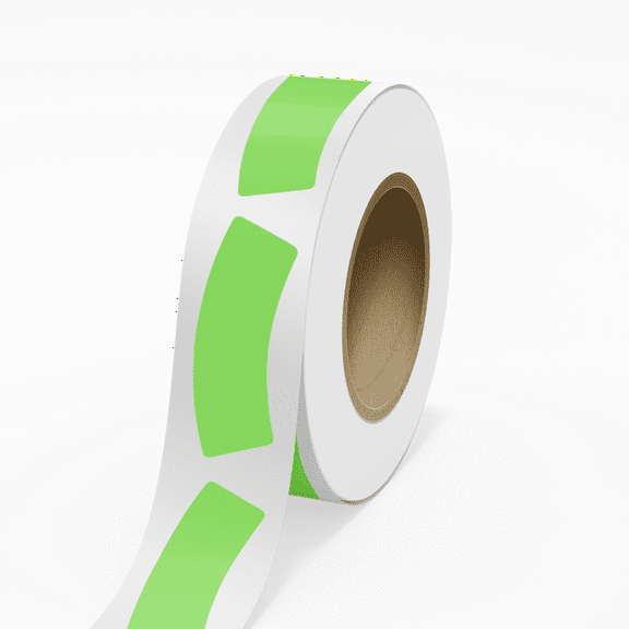 JAM Paper Standard Label Rolls, Bottle Neck Shaped, 1 3/16 x 3 1/4, Neon Green, 125 Labels/Roll