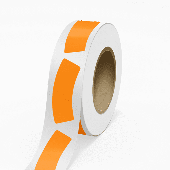 JAM Paper Standard Label Rolls, Bottle Neck Shaped, 1 3/16 x 3 1/4, Neon Orange, 125 Labels/Roll
