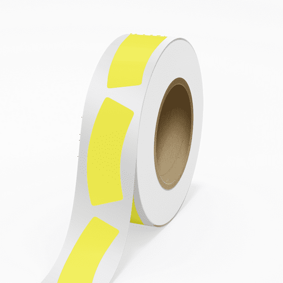 JAM Paper Standard Label Rolls, Bottle Neck Shaped, 1 3/16 x 3 1/4, Neon Yellow, 125 Labels/Roll