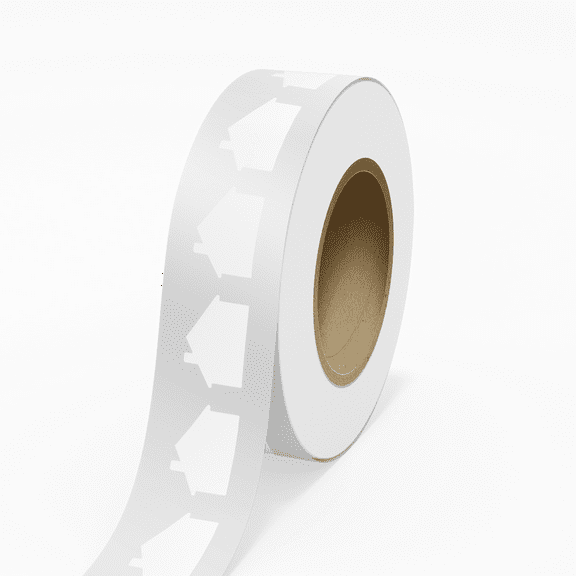 JAM Paper Standard Label Rolls, House, 1 7/8 x 2 7/8, White Glossy, 125 Labels/Roll