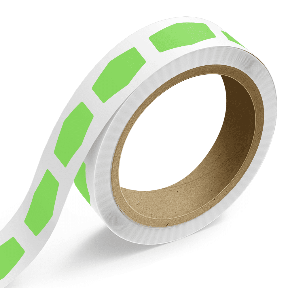JAM Paper Standard Label Rolls, Marquis Shaped, 1 7/8 x 3 15/32, Neon Green, 125 Labels/Roll
