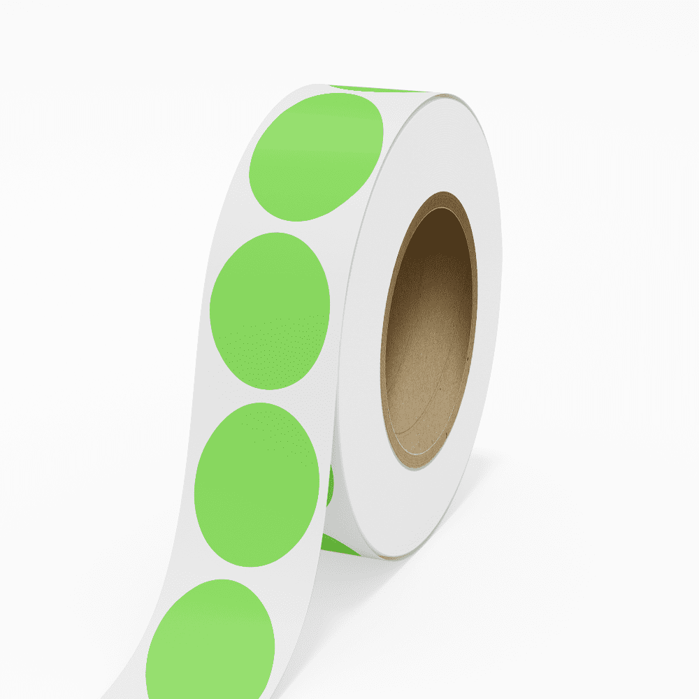 JAM Paper Standard Label Rolls, Oval, 2 7/8 x 3 3/4, Neon Green, 125 Labels/Roll