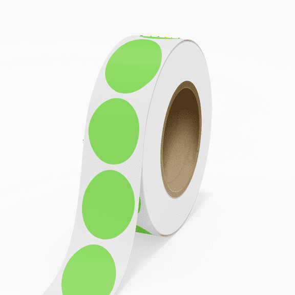 JAM Paper Standard Label Rolls, Oval, 2 7/8 x 3 3/4, Neon Green, 125 Labels/Roll