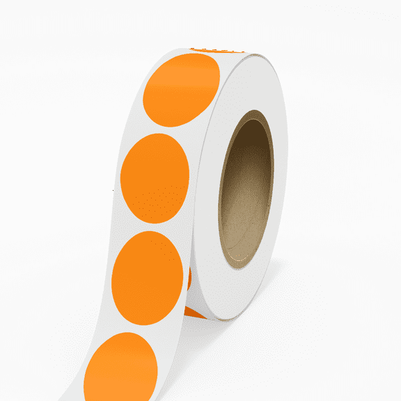 JAM Paper Standard Label Rolls, Oval, 2 7/8 x 3 3/4, Neon Orange, 125 Labels/Roll