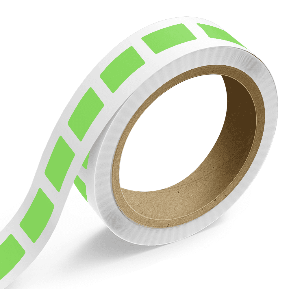JAM Paper Standard Label Rolls, Rectangle, 1 1/2 x 2 3/4, Neon Green, 125 Labels/Roll