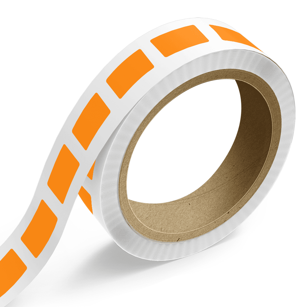 JAM Paper Standard Label Rolls, Rectangle, 1 1/2 x 2 3/4, Neon Orange, 125 Labels/Roll