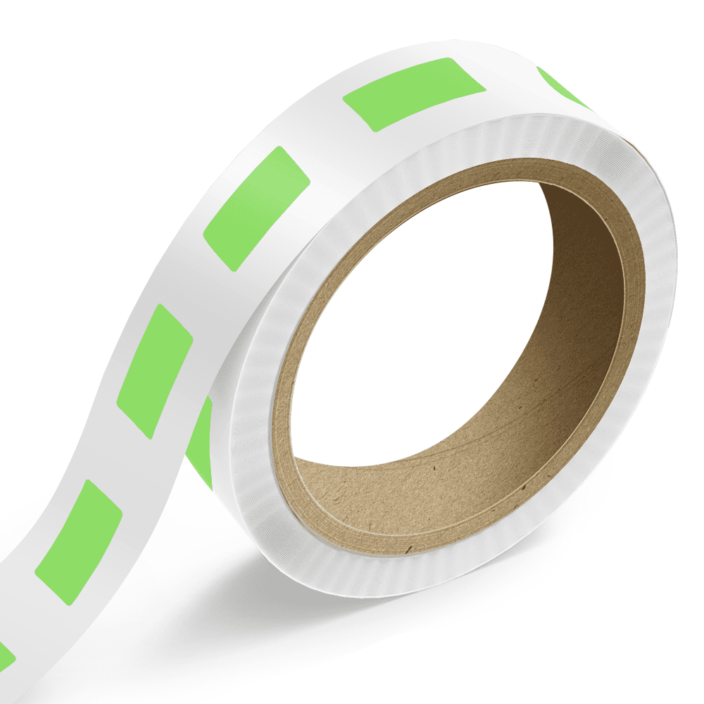 JAM Paper Standard Label Rolls, Rectangle, 1 1/2 x 3 1/2, Neon Green, 125 Labels/Roll