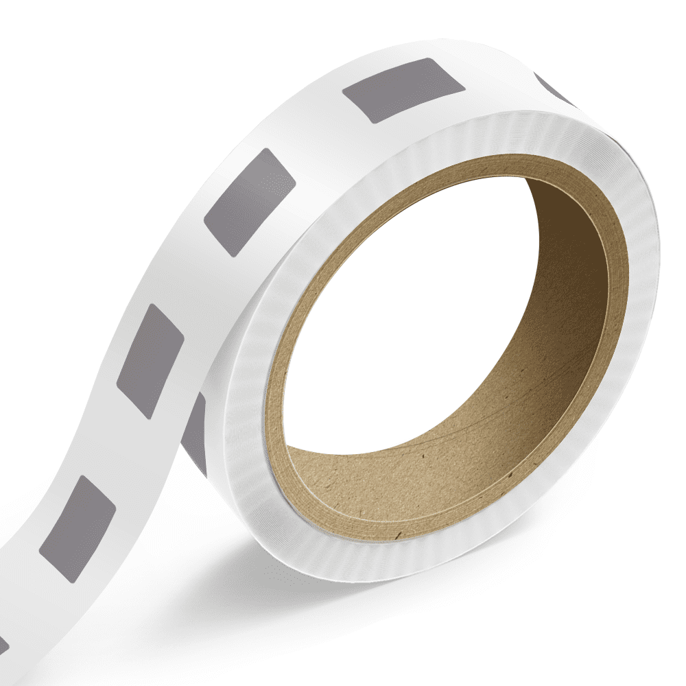 JAM Paper Standard Label Rolls, Rectangle, 1 1/2 x 3, Silver Matte Foil, 125 Labels/Roll