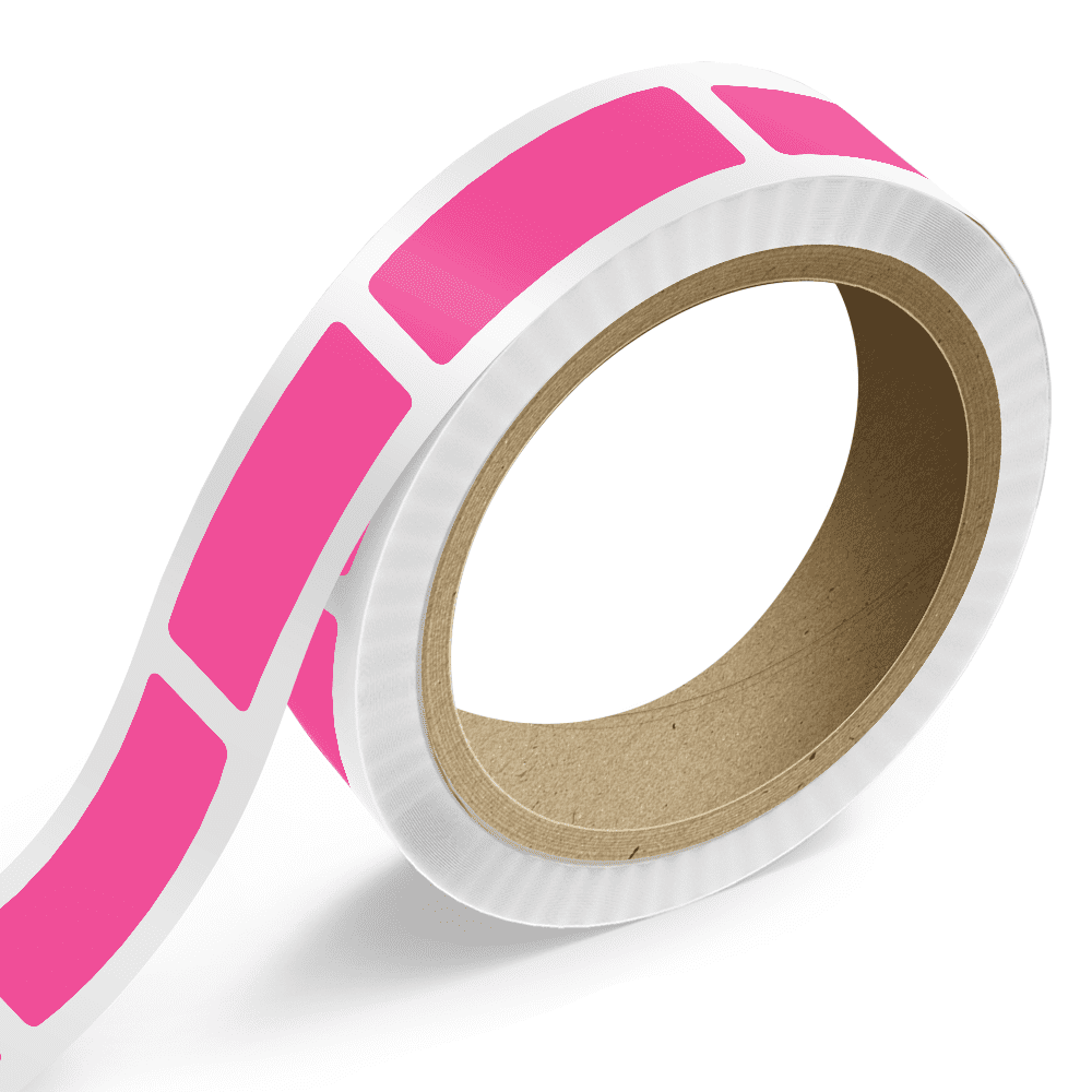 Jam Labels Neon JAM Paper Standard Label Rolls, Rectangle, 1 1/4 x 3 1/2, Neon Pink ...