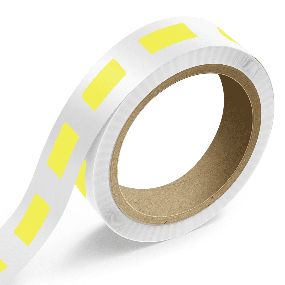 JAM Paper Standard Label Rolls, Rectangle, 1 1/4 x 3, Neon Yellow, 125 Labels/Roll