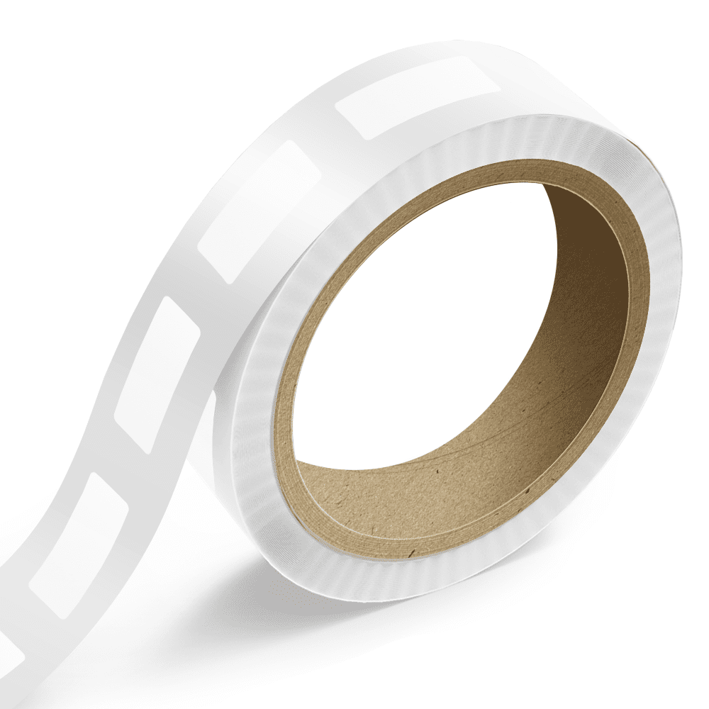 JAM Paper Standard Label Rolls, Rectangle, 1 1/8 x 3 1/8, White Glossy, 125 Labels/Roll