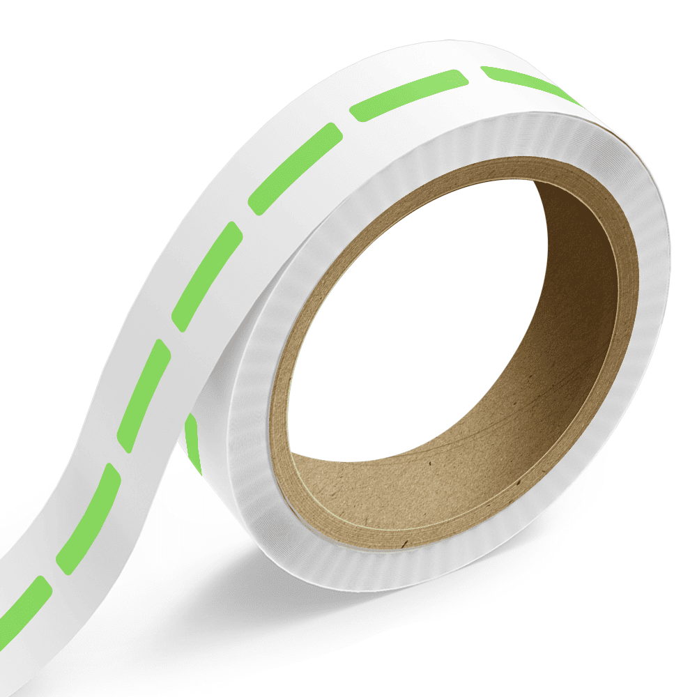 JAM Paper Standard Label Rolls, Rectangle, 1/2 x 2 1/2, Neon Green, 125 Labels/Roll