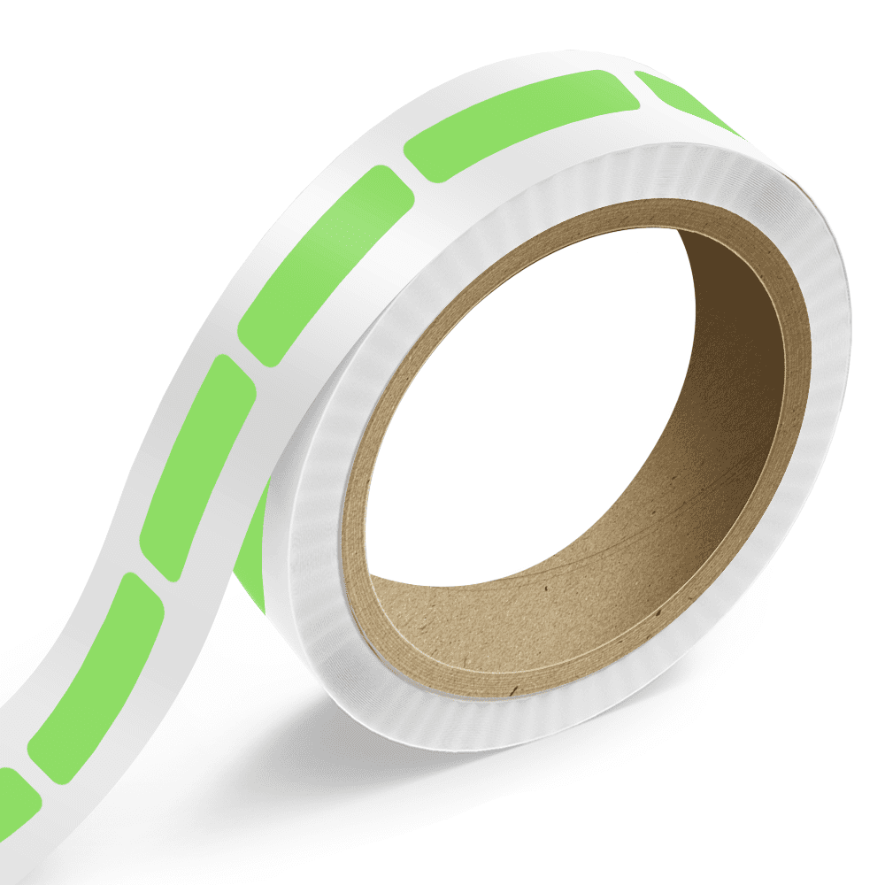 JAM Paper Standard Label Rolls, Rectangle, 1/2 x 2, Neon Green, 125 Labels/Roll