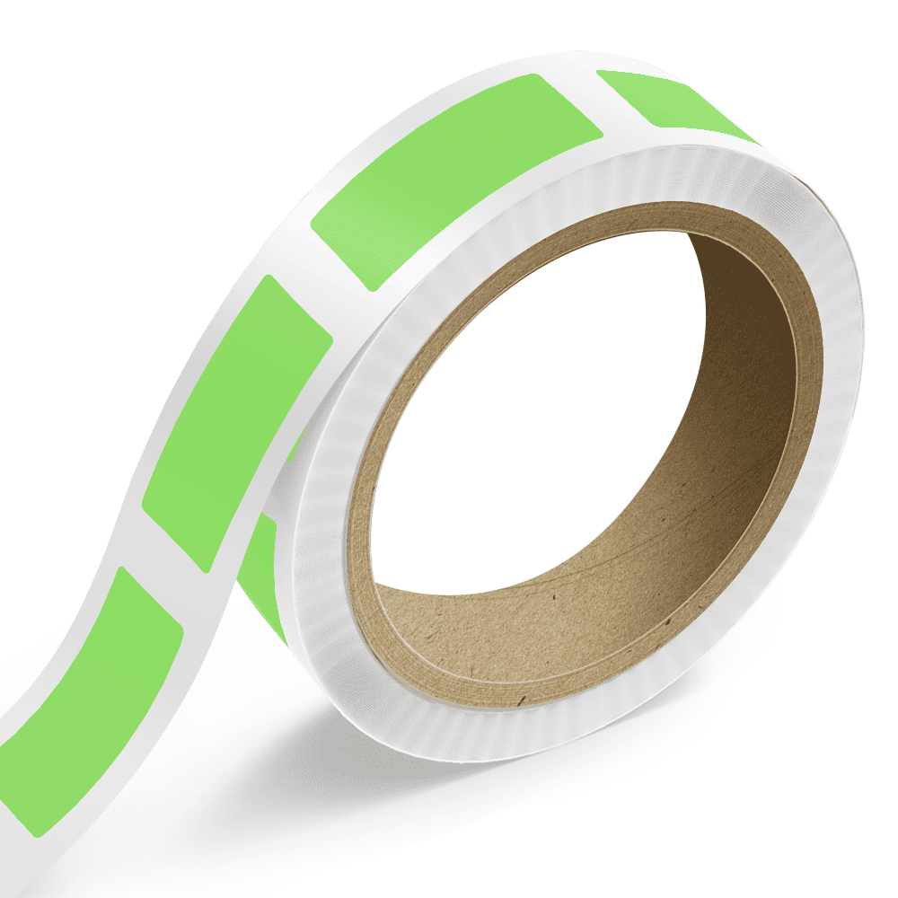 JAM Paper Standard Label Rolls, Rectangle, 1 3/4 x 5, Neon Green, 125 Labels/Roll
