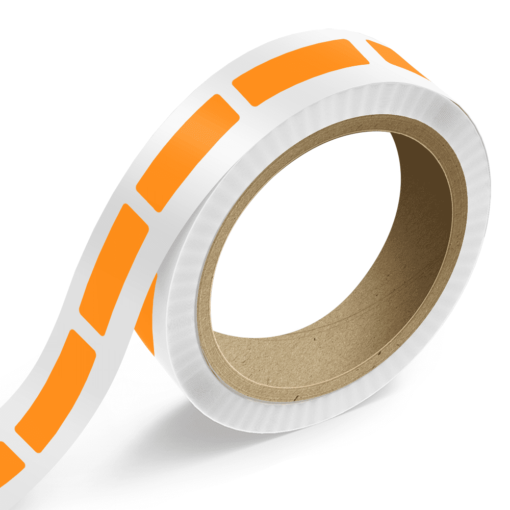 JAM Paper Standard Label Rolls, Rectangle, 1 x 3 1/2, Neon Orange, 125 Labels/Roll