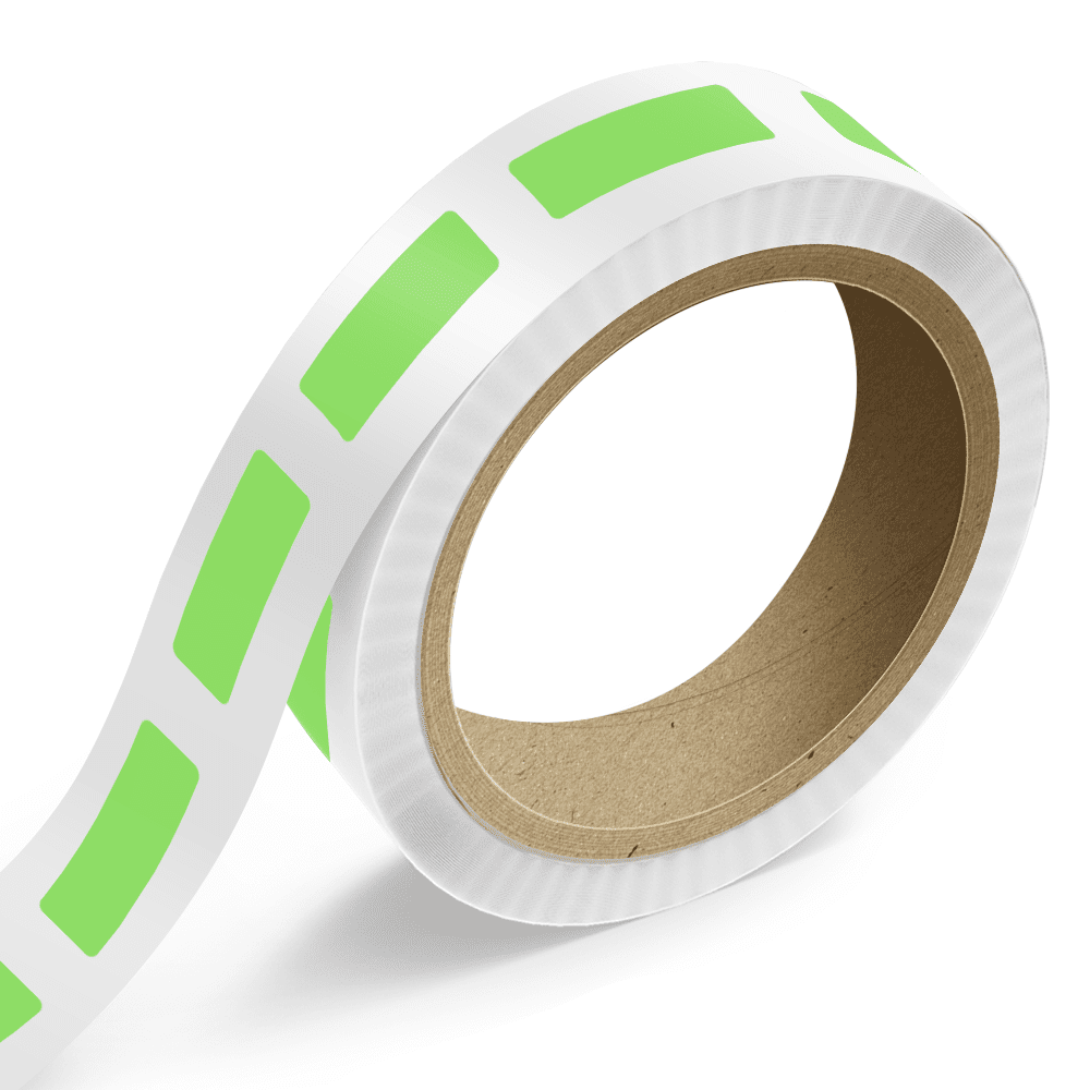 JAM Paper Standard Label Rolls, Rectangle, 1 x 3, Neon Green, 125 Labels/Roll