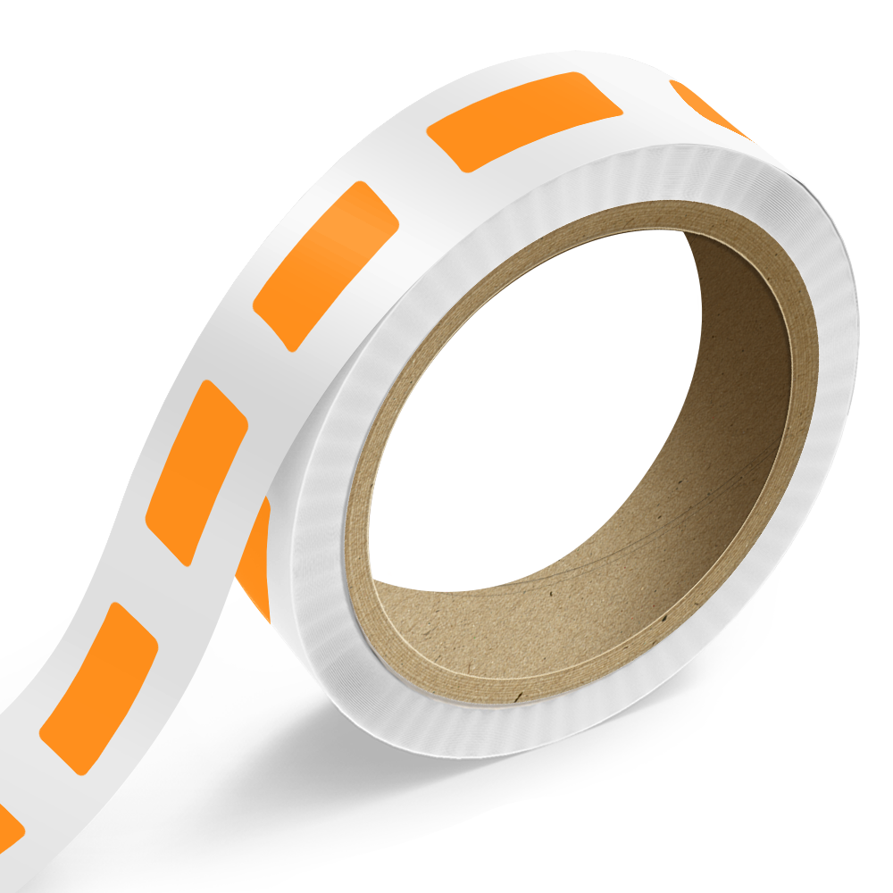 JAM Paper Standard Label Rolls, Rectangle, 15/16 x 2 1/2, Neon Orange, 125 Labels/Roll