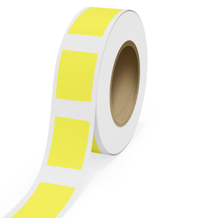 JAM Paper Standard Label Rolls, Rectangle, 2 1/2 x 3 1/2, Neon Yellow, 125 Labels/Roll