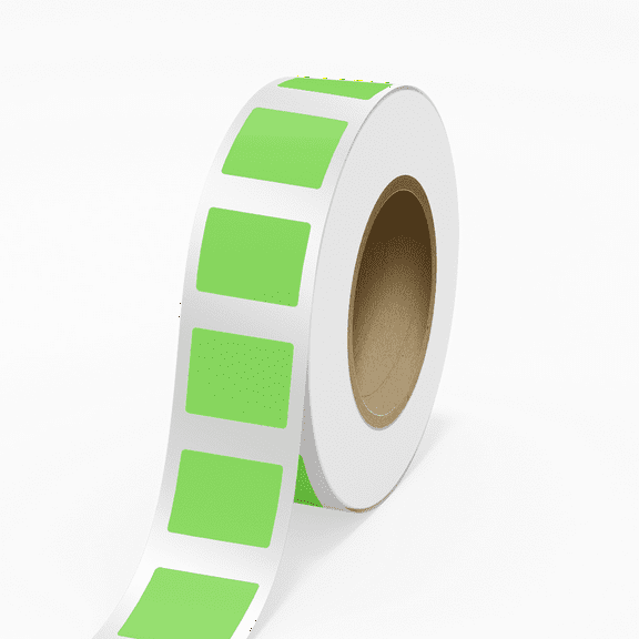JAM Paper Standard Label Rolls, Rectangle, 2 1/2 x 3, Neon Green, 125 Labels/Roll